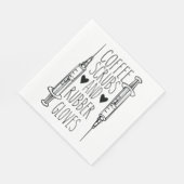 koffiekruiden en rubberhandschoenen Napkins Servet (Hoek)