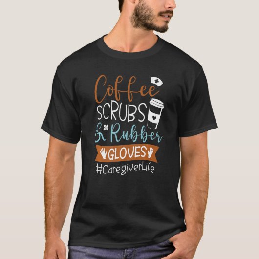 Koffiekruiden en rubberhandschoenen t-shirt (Voorkant)