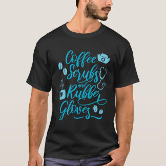 Koffiekruiden en rubberhandschoenen t-shirt