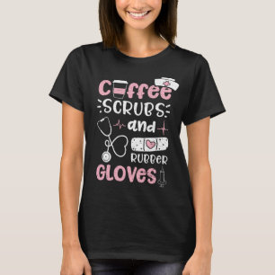 Koffiekruiden en rubberhandschoenen t-shirt