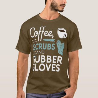 Koffiekruiden en rubberhandschoenen t-shirt