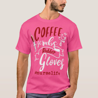 Koffiekruiden en rubberhandschoenen t-shirt