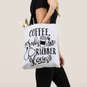 Koffiekruiden en rubberhandschoenen tote bag (Dichtbij)