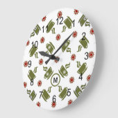 Koffiekskast met getoseerde Retro Coffee Grote Klok (Hoek)