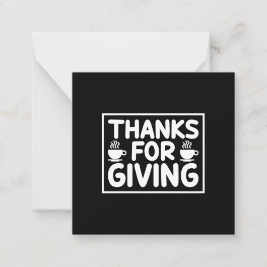 Koffiekunst Bedankt voor het geven Notitiekaartje (Voorkant)