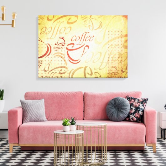 Koffiekunst Canvas Afdruk (Insitu (Woonkamer))