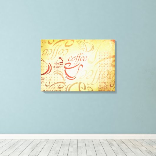Koffiekunst Canvas Afdruk (Insitu (Houten vloer))