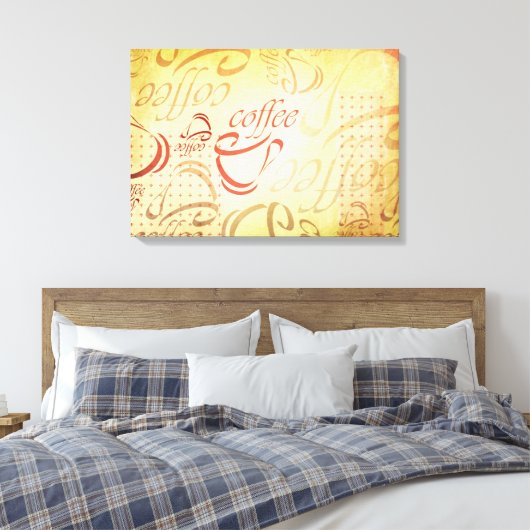Koffiekunst Canvas Afdruk (Insitu (Slaapkamer))