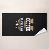 Koffiekunst Coffee en Mascara Badhanddoek (Badhanddoek)
