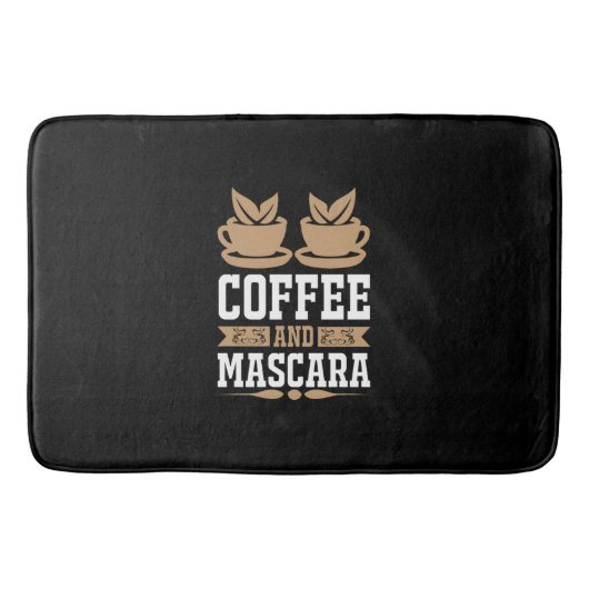 Koffiekunst Coffee en Mascara Badmat (Voorkant)