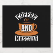 Koffiekunst Coffee en Mascara Bier Etiket (Enkel label)