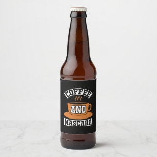 Koffiekunst Coffee en Mascara Bier Etiket