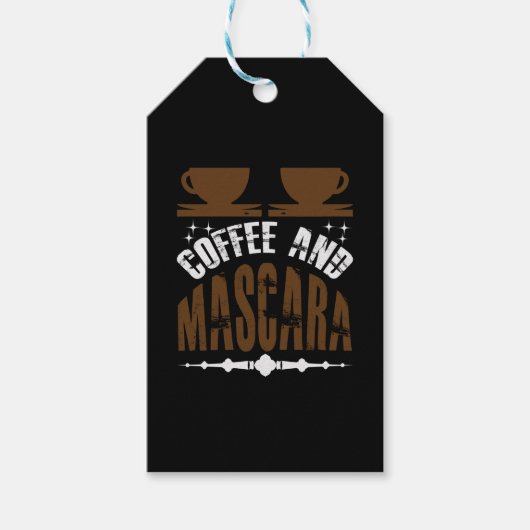 Koffiekunst Coffee en Mascara Cadeaulabel (Voorkant)