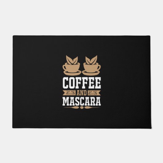 Koffiekunst Coffee en Mascara Deurmat (Voorkant)