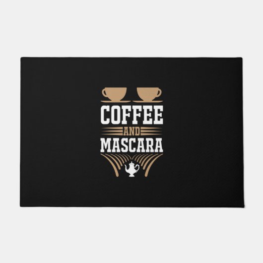 Koffiekunst Coffee en Mascara Deurmat (Voorkant)