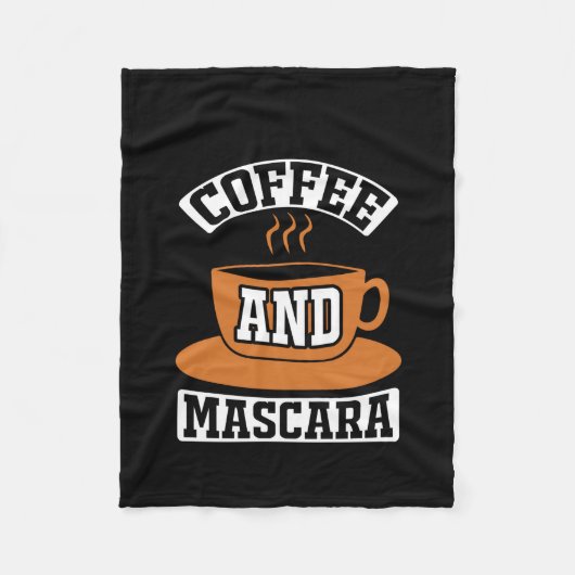 Koffiekunst Coffee en Mascara Fleece Deken (Voorkant)