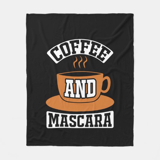 Koffiekunst Coffee en Mascara Fleece Deken (Voorkant)