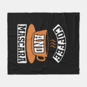 Koffiekunst Coffee en Mascara Fleece Deken (Voorkant (Horizontaal))
