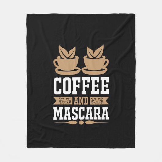 Koffiekunst Coffee en Mascara Fleece Deken (Voorkant)