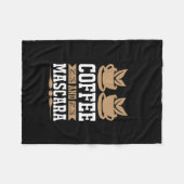 Koffiekunst Coffee en Mascara Fleece Deken (Voorkant (Horizontaal))