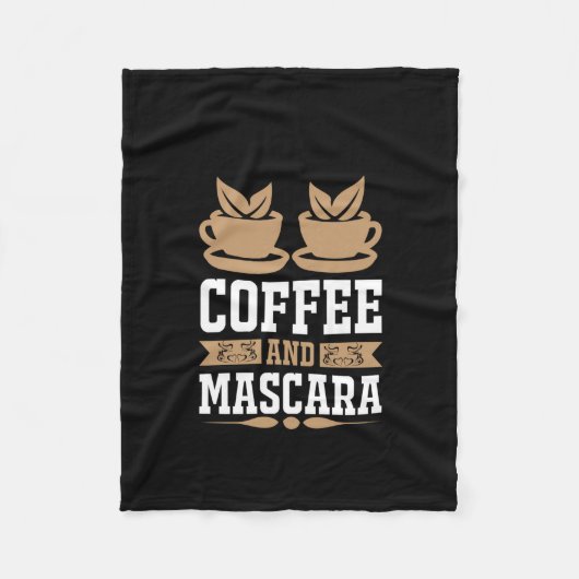 Koffiekunst Coffee en Mascara Fleece Deken (Voorkant)