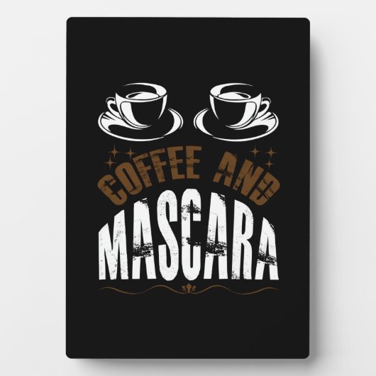 Koffiekunst Coffee en Mascara Fotoplaat (voorkant)