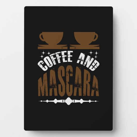 Koffiekunst Coffee en Mascara Fotoplaat (voorkant)