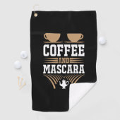 Koffiekunst Coffee en Mascara Golfhanddoek (Insitu)