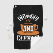 Koffiekunst Coffee en Mascara Golfhanddoek (Insitu)
