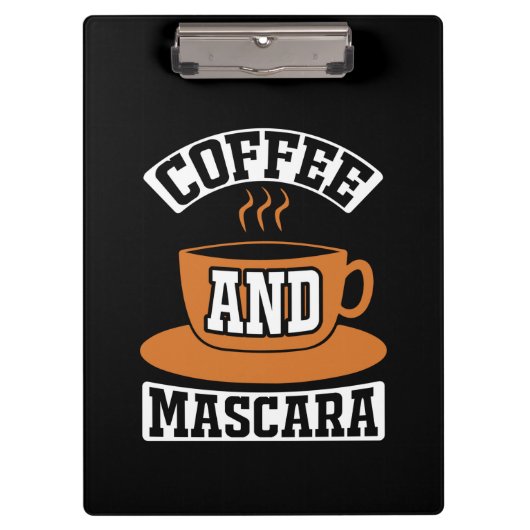 Koffiekunst Coffee en Mascara Klembord (Voorkant)