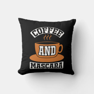 Koffiekunst Coffee en Mascara Kussen