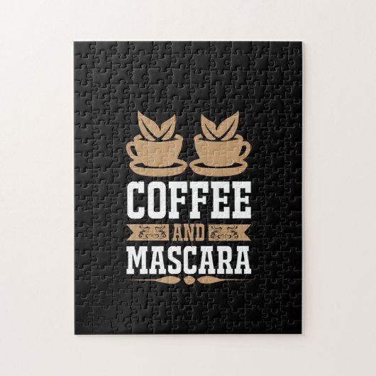 Koffiekunst Coffee en Mascara Legpuzzel (Verticaal)