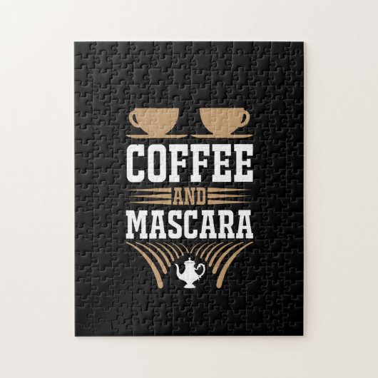 Koffiekunst Coffee en Mascara Legpuzzel (Verticaal)