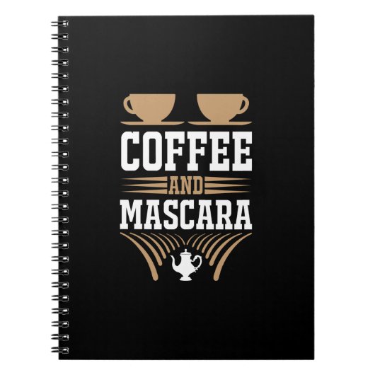 Koffiekunst Coffee en Mascara Notitieboek (Voorkant)