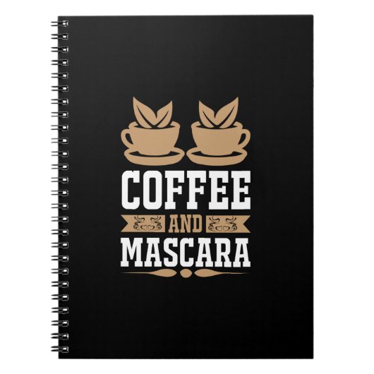 Koffiekunst Coffee en Mascara Notitieboek (Voorkant)