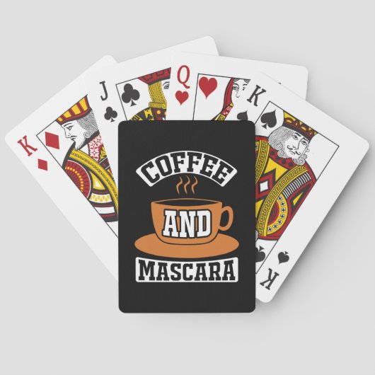 Koffiekunst Coffee en Mascara Pokerkaarten (Achterkant)