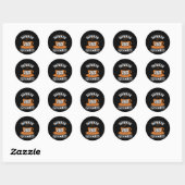 Koffiekunst Coffee en Mascara Ronde Sticker (Vel)