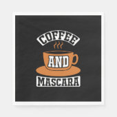 Koffiekunst Coffee en Mascara Servet (Voorkant)