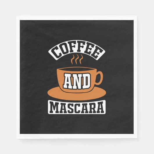 Koffiekunst Coffee en Mascara Servet (Voorkant)