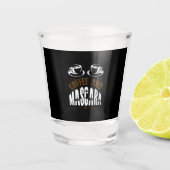 Koffiekunst Coffee en Mascara Shot Glas (Voorkant)