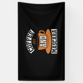 Koffiekunst Coffee en Mascara Spandoek (Verticaal)