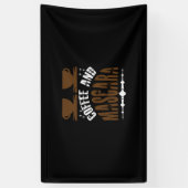 Koffiekunst Coffee en Mascara Spandoek (Verticaal)