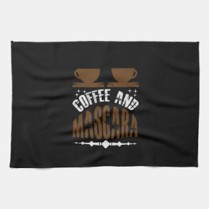 Koffiekunst Coffee en Mascara Theedoek