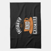 Koffiekunst Coffee en Mascara Theedoek (Verticaal)