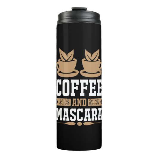 Koffiekunst Coffee en Mascara Thermosbeker (Voorkant)