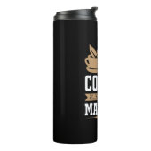 Koffiekunst Coffee en Mascara Thermosbeker (Gedraaid links)