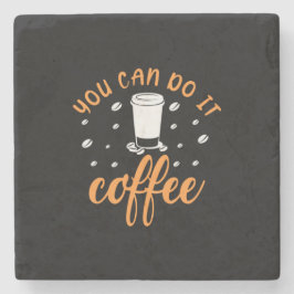 Koffiekunst die je kunt gebruiken stenen onderzetter