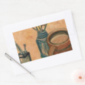 Koffiekunst - First Thing in the Morning Rechthoekige Sticker (Envelop)