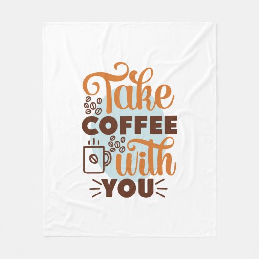 Koffiekunst haalt koffie met je mee fleece deken (Voorkant)