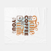 Koffiekunst haalt koffie met je mee fleece deken (Voorkant (Horizontaal))
